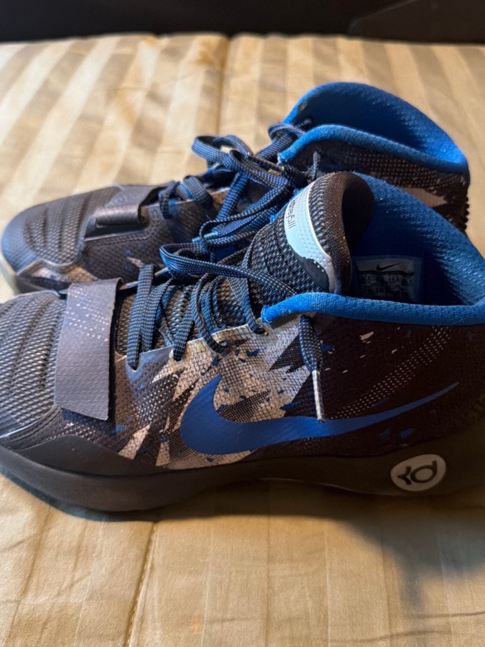 Nike Man Blue and Black KD Basketball Shoes